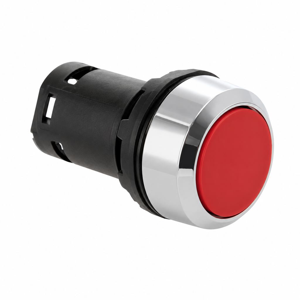 Pulsador Comp. Bizel Metálico -Rojo 1Nc - Abb - Cp1-30R-01