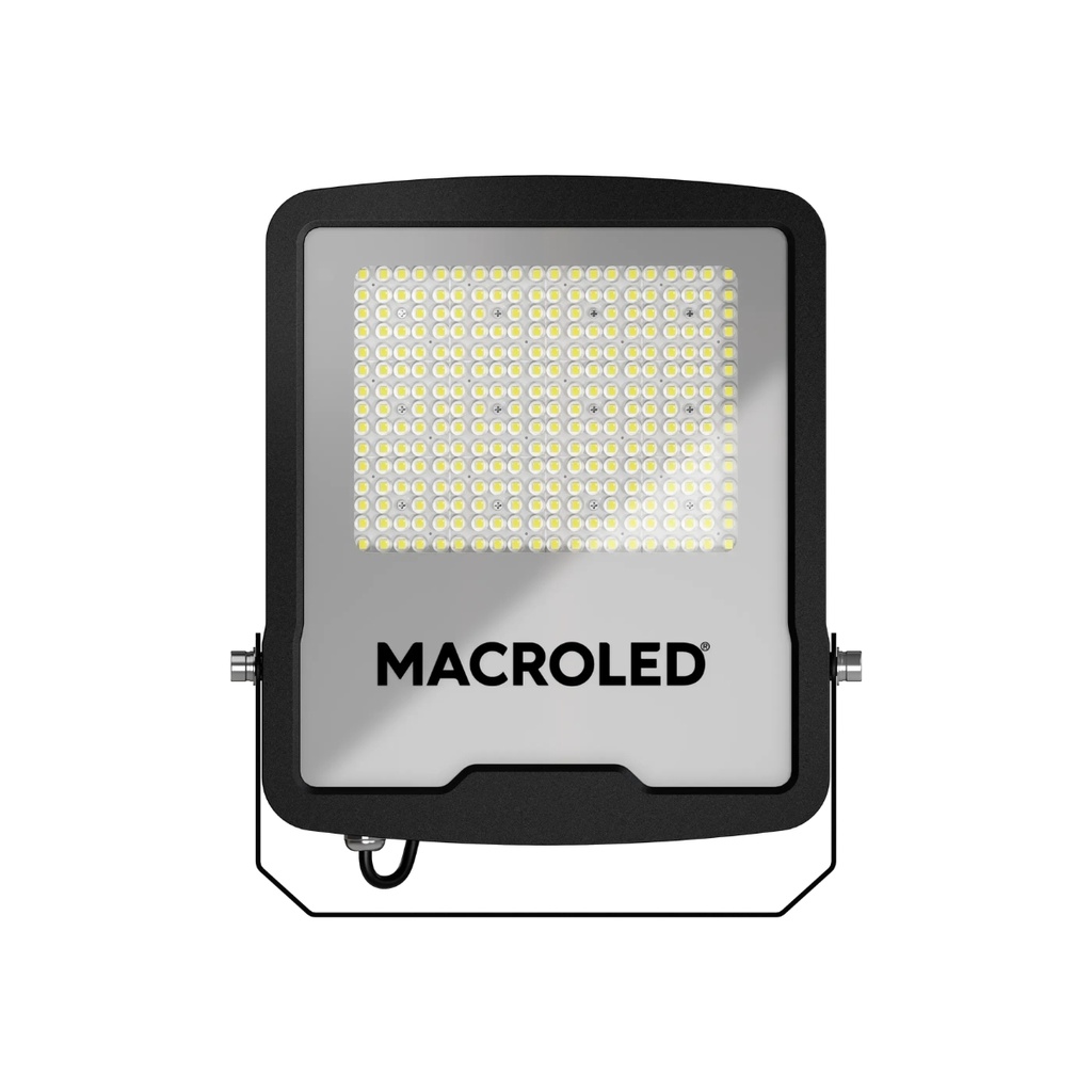 REFLECTOR LED NEGRO PRO 200W 100-277VAC LUZ FRÍA  5700K, 160Lm/W, IK08, IP66