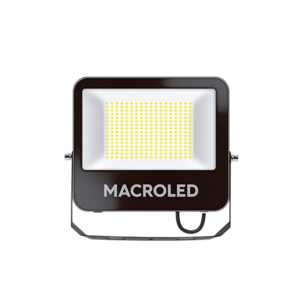 REFLECTOR LED NEGRO 200W 160-265VAC LUZ FRÍA 6500K, 110Lm, IP65, FP 0.9