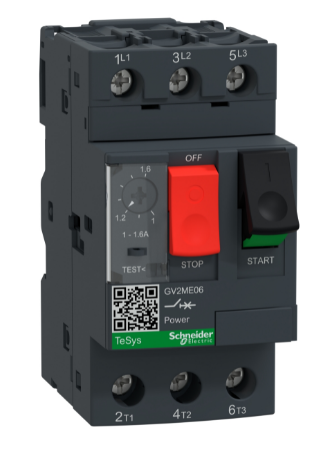 Guardamotor Magnetico 3P Reg. 1-1.6A 400/415Vac 100Ka Tesys 