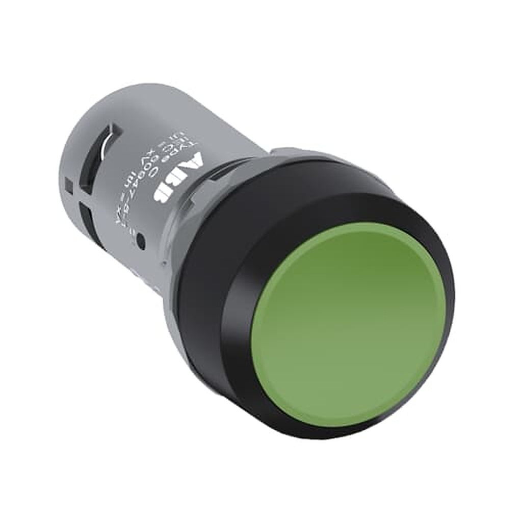 Pulsador Comp. Luminoso Bisel Metalico -Verde 110-130Vac 1Na