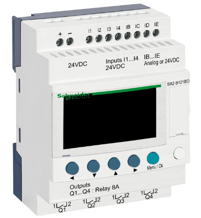 Rele Inteligente 8E/4S 24Vdc C/Reloj Zelio Logic 