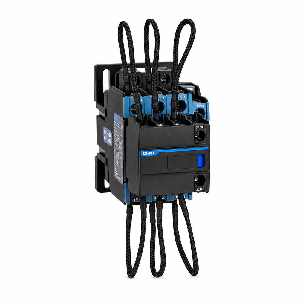 Contactor para corrección de factor de potencia, 7.2 kVAR/220 VAC, 12.5 kVAR/400 VAC, 2NO+1NC, bobina 220 VAC