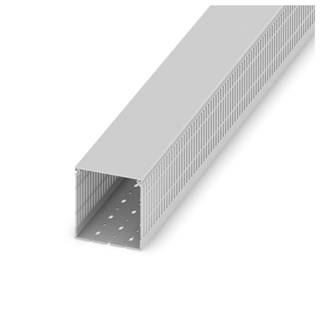 Canaleta Ranurada 100Hx100Ax2000L MM Color Gris