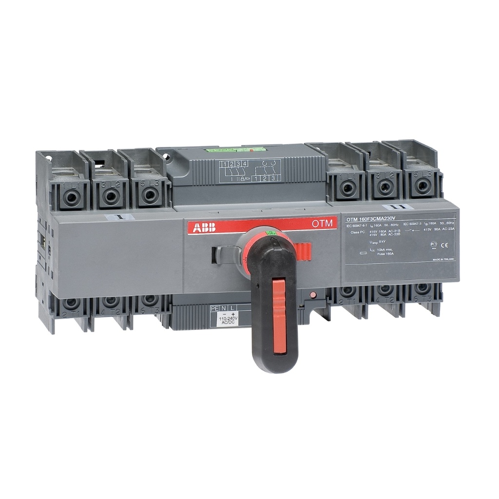 Conmutador Motorizado Bajo Carga 1-0-2 3P 125A Control 220Vac
