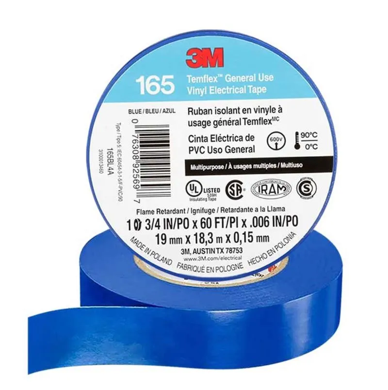Cinta Aisl. Temflex 165 Vinilo 3/4"X 18Mts Azul