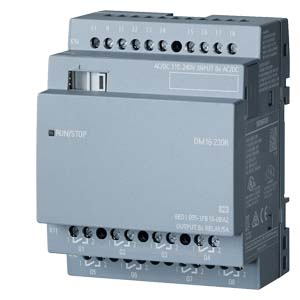 Logo! Dm16 230R, Exp. Module, Pu/I/O: 230V/230V/Relais, 4Te, 8 Di/8 Do For Logo! 8