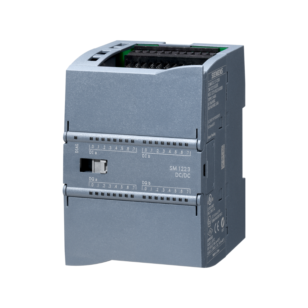 Simatic S7-1200, E/S Dig. Sm 1223, 16 Di / 16 Do, 16 Di Dc 24 V, Sink/Source, 16 Do, Transistor 0,5A