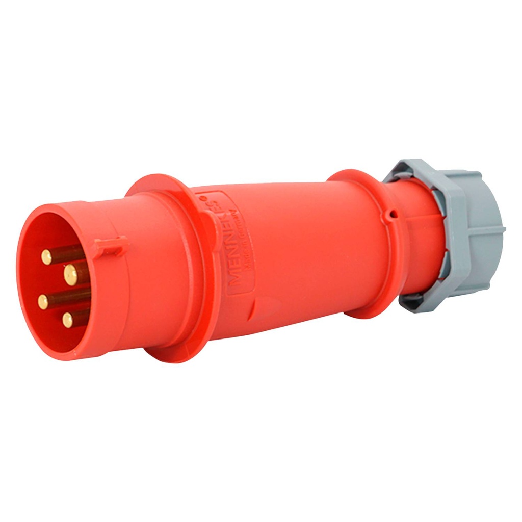 Enchufe 32Amp 3P+N+T 415V Rojo 6H Ip44   