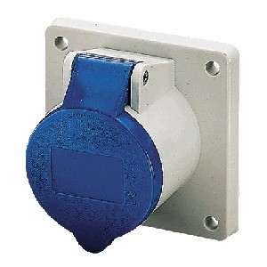 Toma Empotrable Recto 16Amp 2P+T 250V Azul 6H Ip44