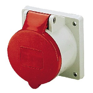 Toma Empotrable Recto 16Amp 2P+T 415V Rojo 9H Ip44   