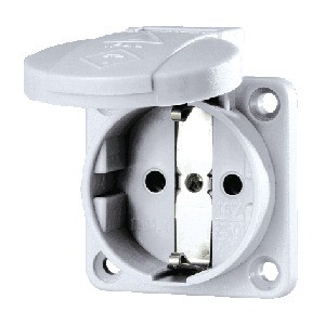 Toma Empotrable Schuko Gris 16Amp 2P+T 250V   Ip54