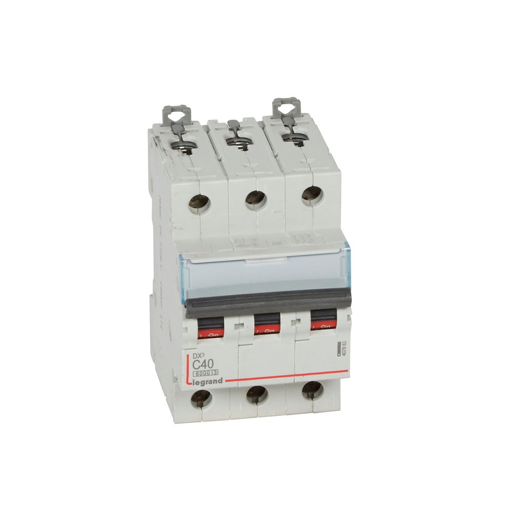 INT. AUT. TERMOMAGNETICO P/RIEL 3P 40A 230VAC 6/10KA CURVA C DX3