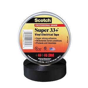 Cinta Aisl. Scotch Super 33+ Vinilo 3/4&quot;X 20Mts Negro